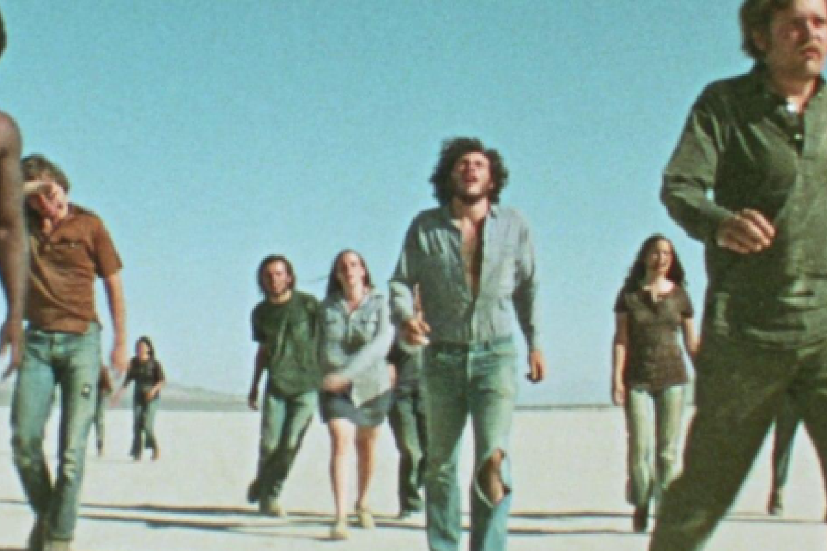 A group of dissidents traverse the desert in the film Punishment Park