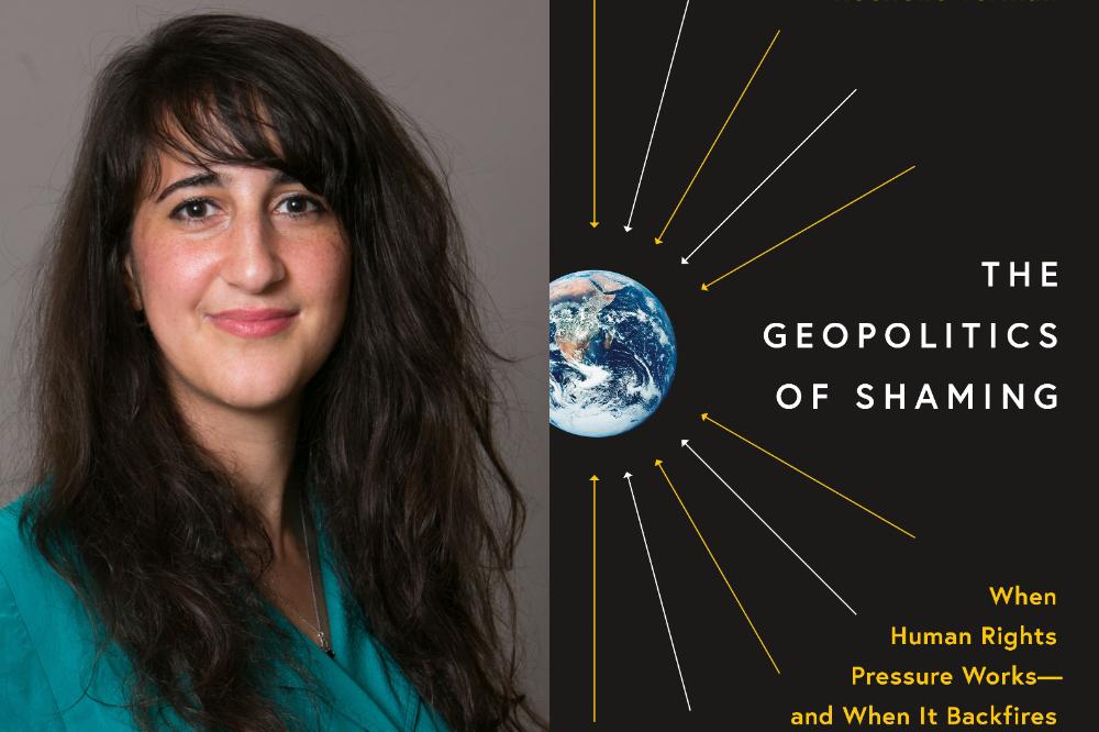 Rochelle Terman Headshot and Geopolitics of Shaming Book Cover