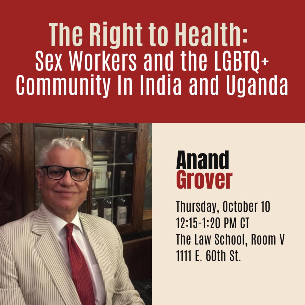 Image of Anand Grover and Information about the Event